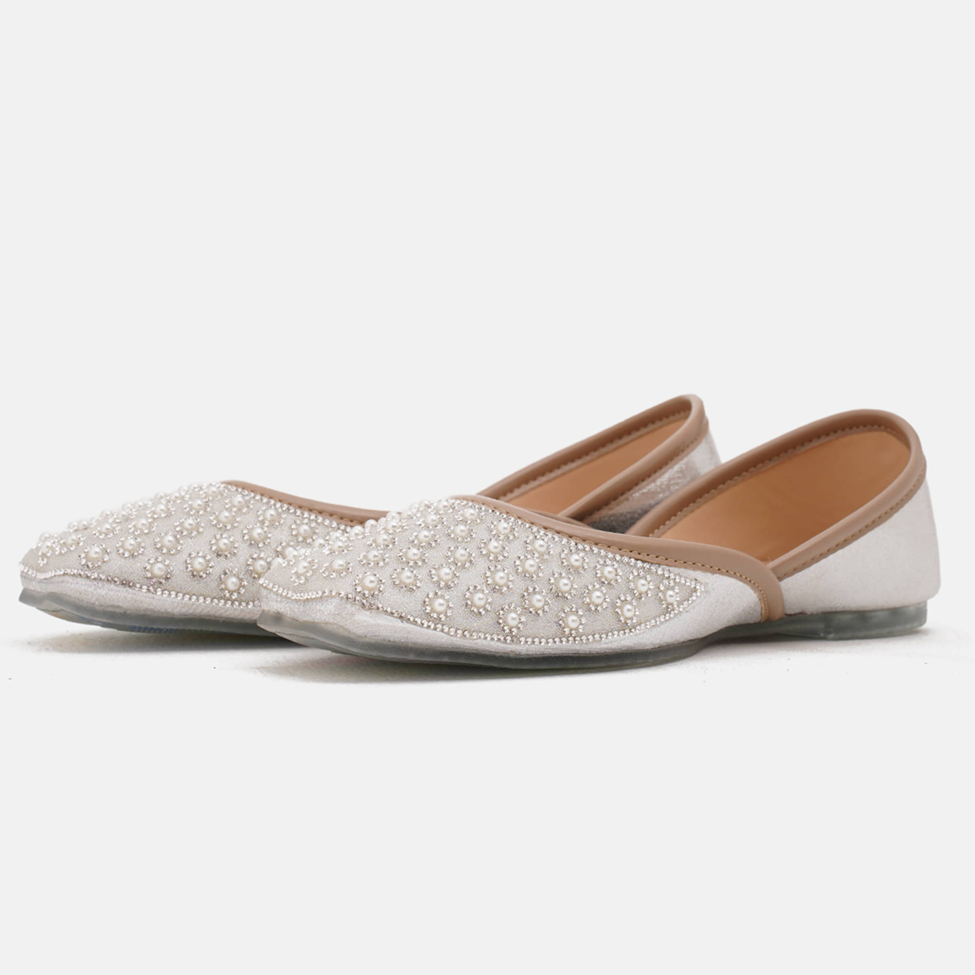     			JM Looks Silver Women's Ethnic Ballerinas