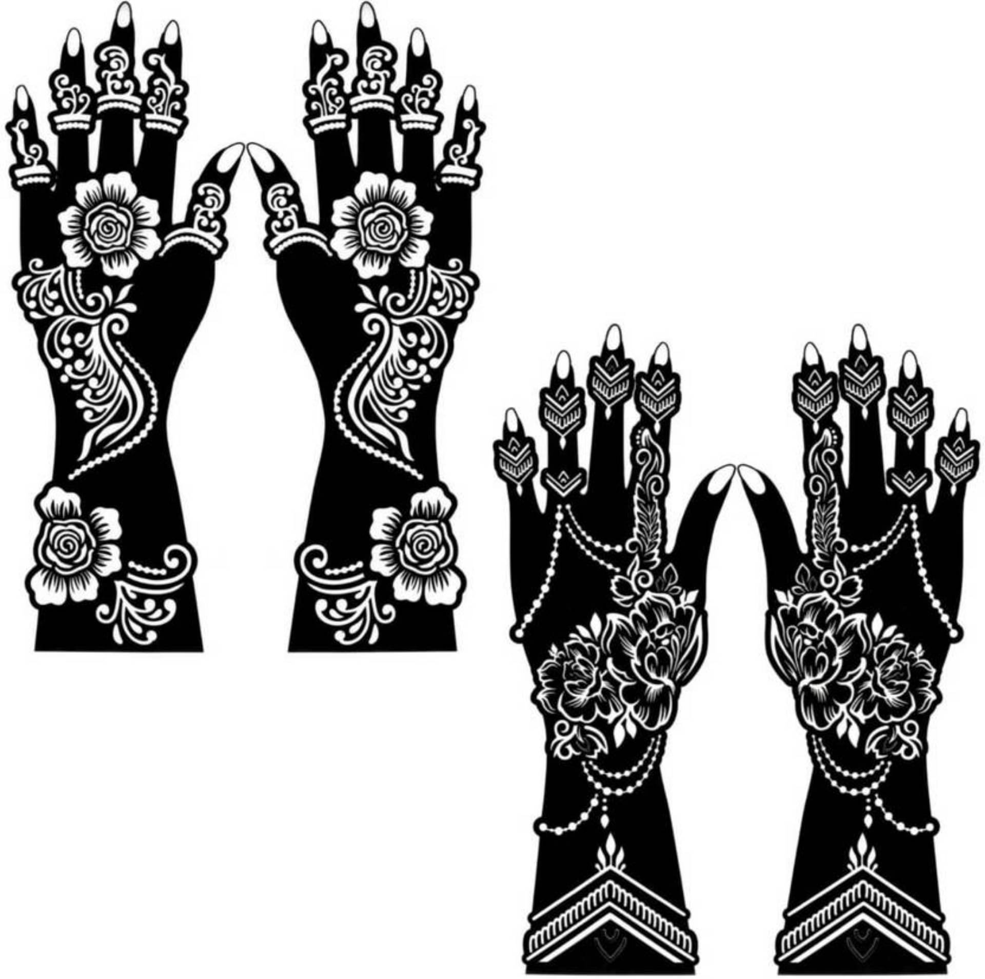     			JMC Unique Mehndi Stencil for Bridal Henna Tattoo Body Tattoo
