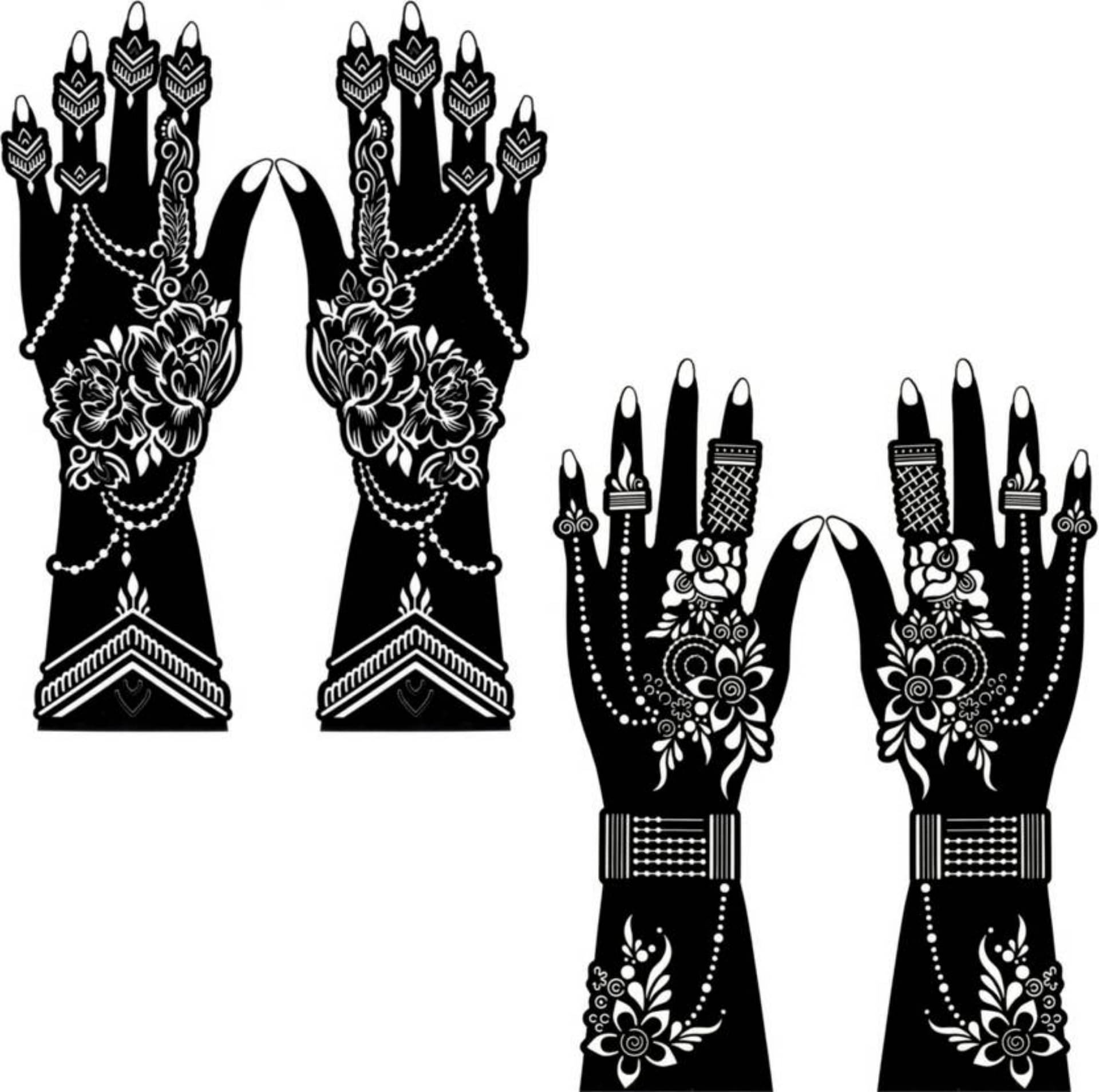     			JMC Unique Mehndi Stencil for Bridal Henna Tattoo Body Tattoo