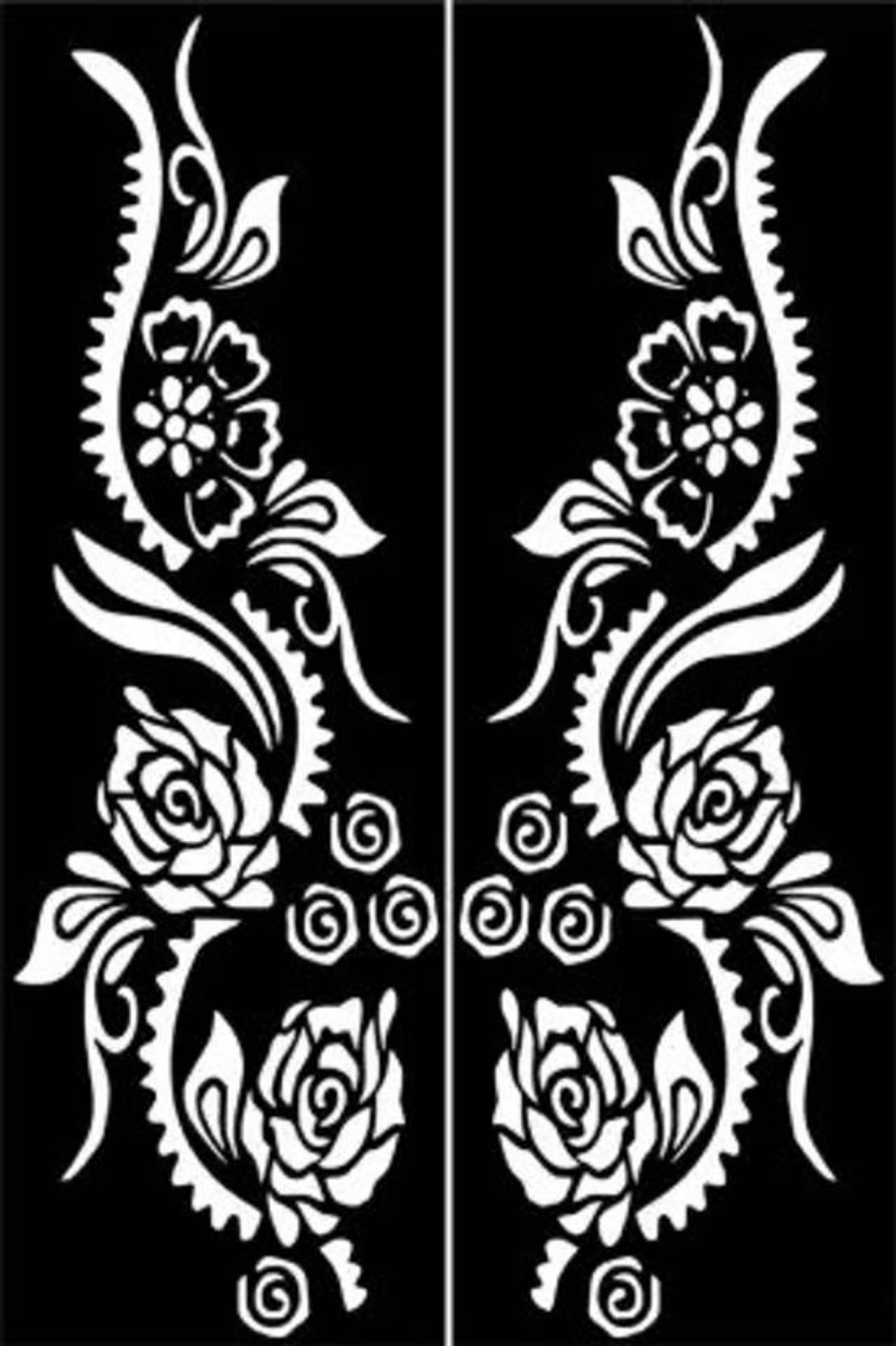 JMC Unique Mehndi Stencil for Bridal Henna Tattoo Body Tattoo JMC Unique Mehndi Stencil for Bridal Henna Tattoo Body Tattoo