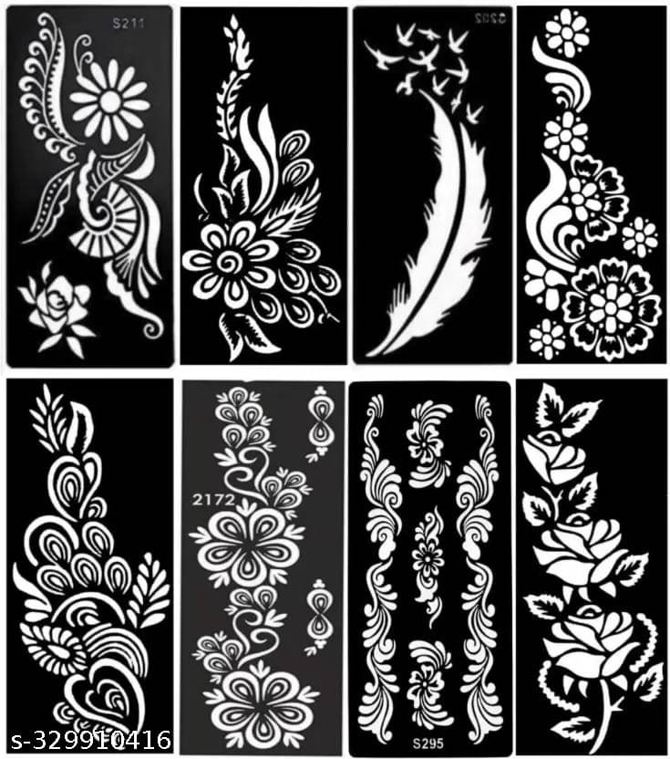     			JMC Heena Design Mehndi Sticker For Hands and Feet Temporary Tattoo DIY Reusable Mehndi Art