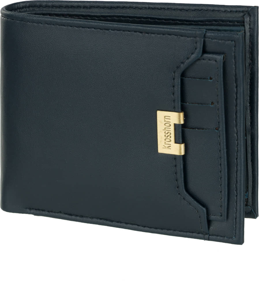Krosshorn PU Solid Men's Regular Wallet With 7 Slots For Card ( Blue , Pack of 1 ) - Handbags | Buy online on ZillyBuy