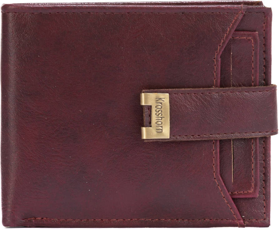     			Krosshorn PU Solid Men's Regular Wallet With 8 Slots For Card ( Brown , Pack of 1 )