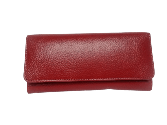     			Leather Chief Maroon,Tan,Red Pure Leather Box Clutch