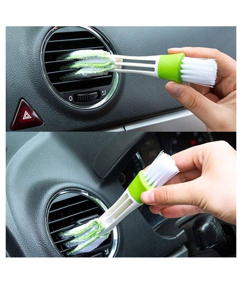    			Mahek Accessories - Car Cleaning Car AC Vent Window Brush Double Head Keyboard Clean Brush Multifunctional Auto Indoor Air-Condition Outlet Cleaning Tools car accessories (Pack of 1)