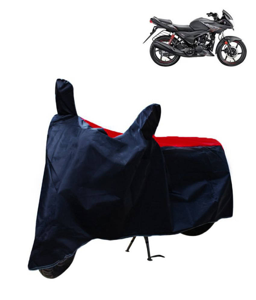     			Mahek Accessories Dustproof Bike Cover For Hero Ignitor with Mirror Pocket - Red & Blue