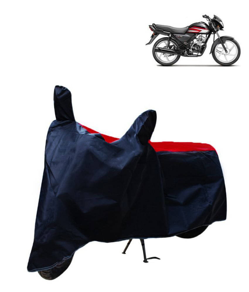     			Mahek Accessories Dustproof Bike Cover For Honda CD 110 Dream with Mirror Pocket - Red & Blue