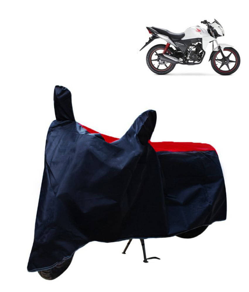 Mahek Accessories Dustproof Bike Cover For Honda CB Twister with Mirror Pocket - Red & Blue Mahek Accessories Dustproof Bike Cover For Honda CB Twister with Mirror Pocket - Red & Blue