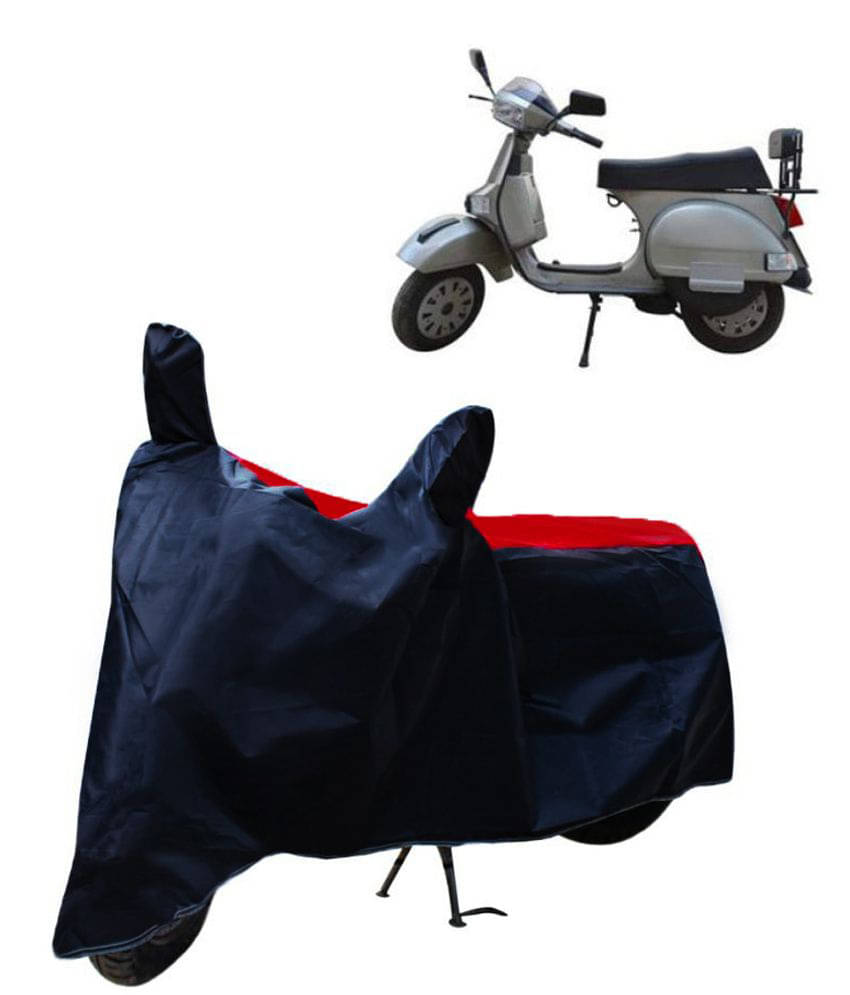     			Mahek Accessories Dustproof Bike Cover For LML Select 4 KS with Mirror Pocket - Red & Blue