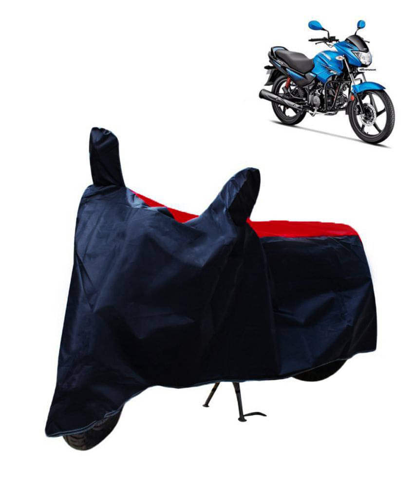 Mahek Accessories Dustproof Bike Cover For Hero Glamour Fi with Mirror Pocket - Red & Blue Mahek Accessories Dustproof Bike Cover For Hero Glamour Fi with Mirror Pocket - Red & Blue
