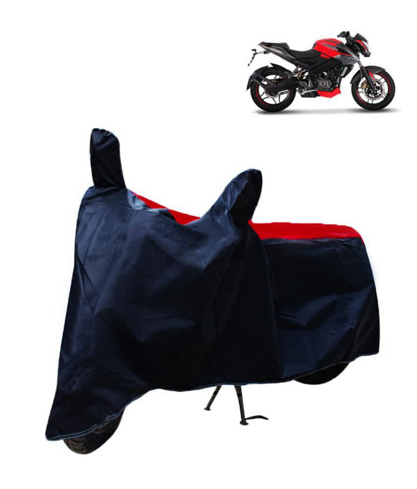     			Mahek Accessories Dustproof Bike Cover For Bajaj Pulsar 200 NS with Mirror Pocket - Red & Blue