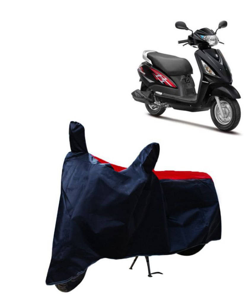     			Mahek Accessories - Red & Blue Bike Body Cover For Suzuki Swish 125 Facelift (Pack Of1)