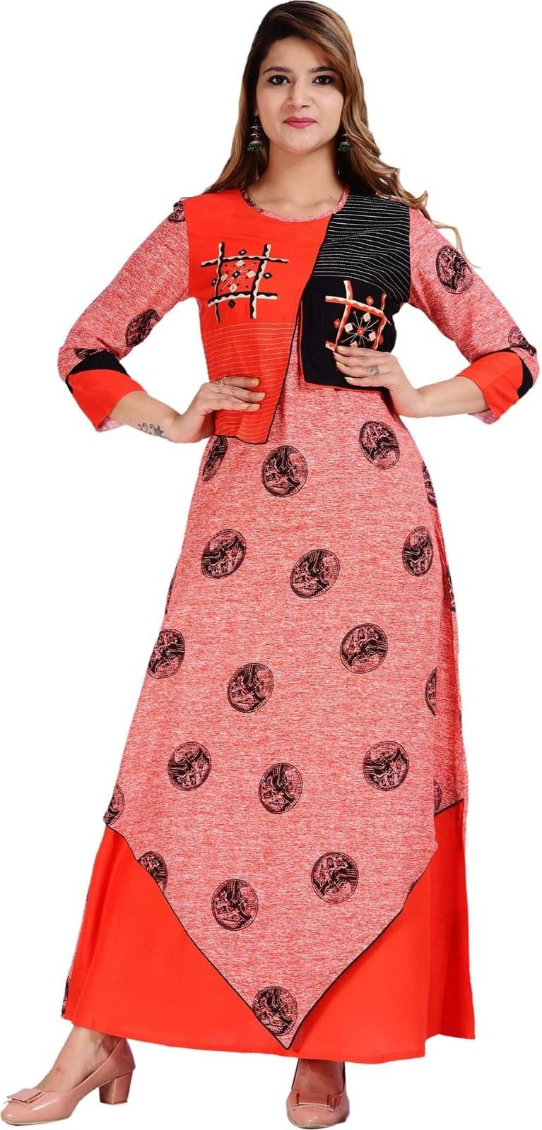 Metafab Women Viscose Rayon Printed Straight Kurti ( Multicolor ) Metafab Women Viscose Rayon Printed Straight Kurti ( Multicolor )