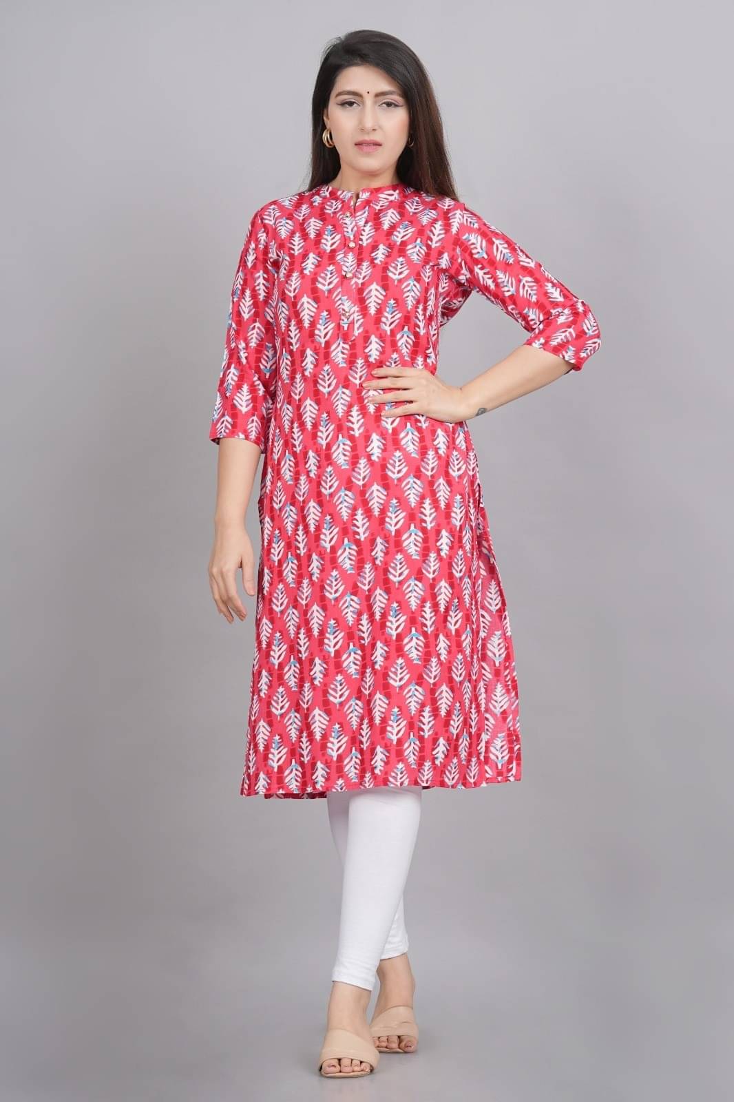 Metafab Women Viscose Rayon Printed Straight Kurti ( Multicolor ) Metafab Women Viscose Rayon Printed Straight Kurti ( Multicolor )