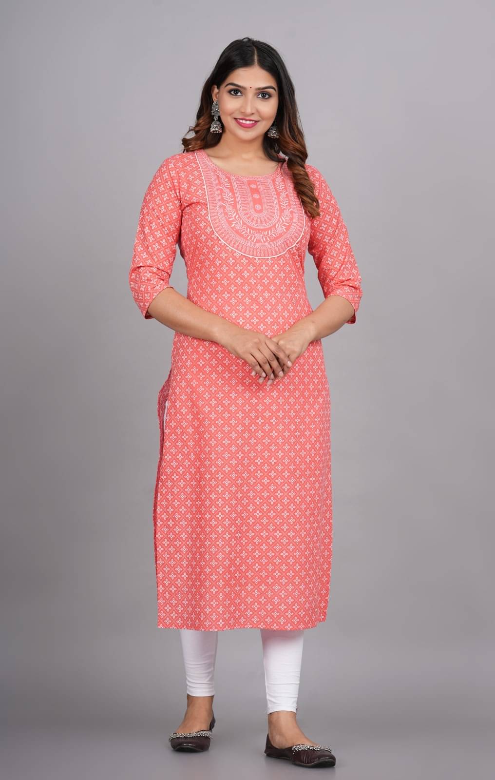 Metafab Women Viscose Rayon Printed Straight Kurti ( Pink ) Metafab Women Viscose Rayon Printed Straight Kurti ( Pink )