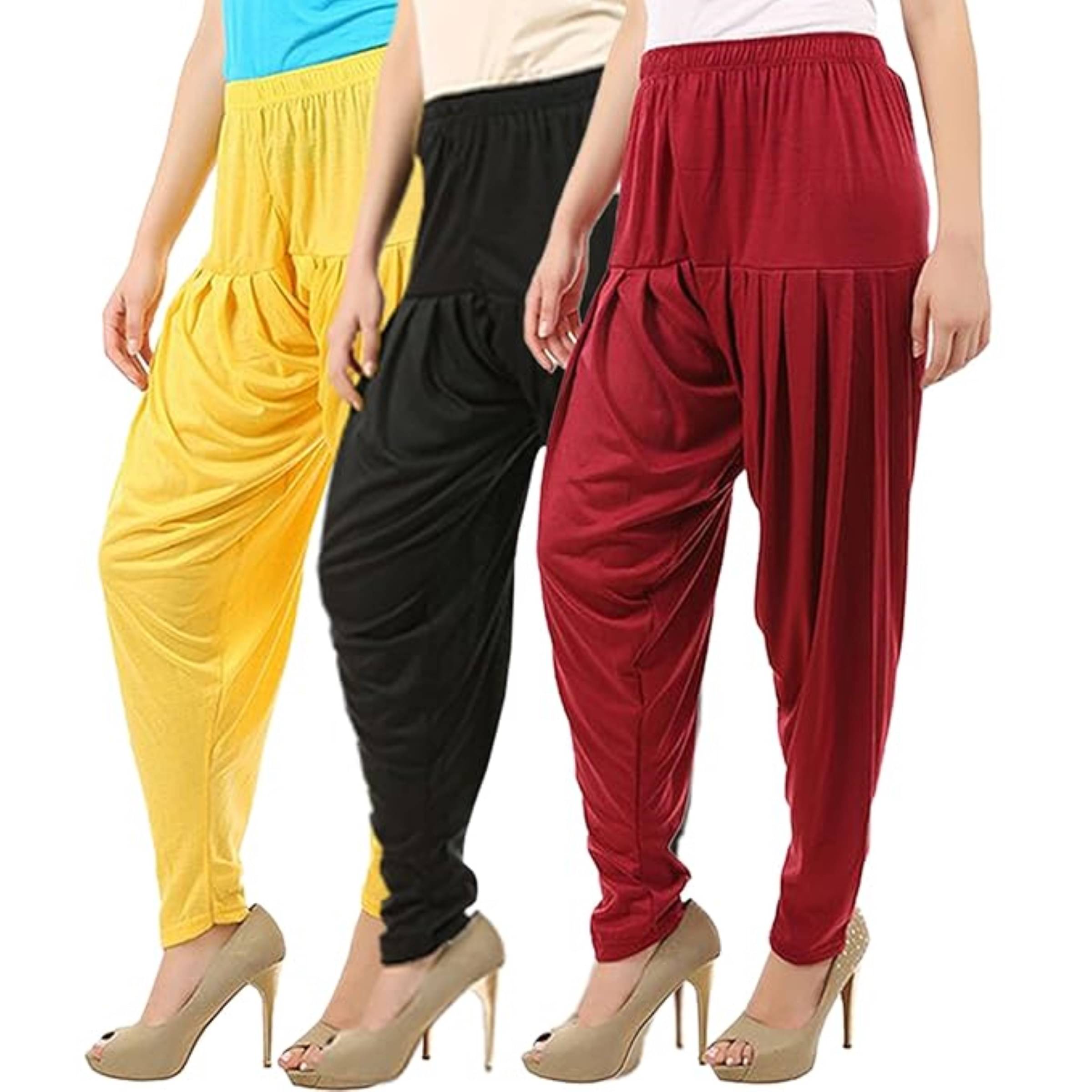 My Stitches Pack of 3 Cotton Blend Women's Patiala ( Multicolor ) My Stitches Pack of 3 Cotton Blend Women's Patiala ( Multicolor )
