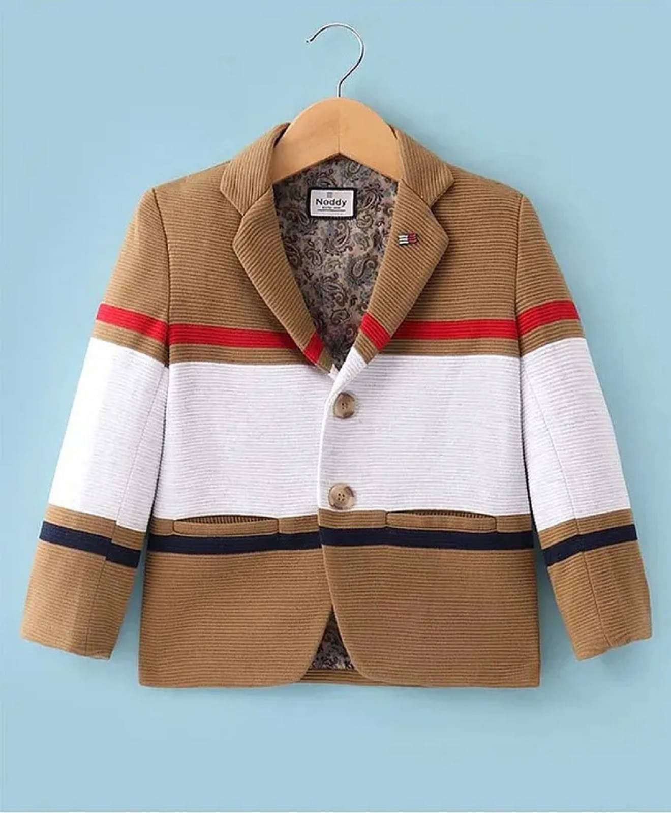     			Noddy Boys Cotton Blend Blazer ( Pack of 1 , Khaki )