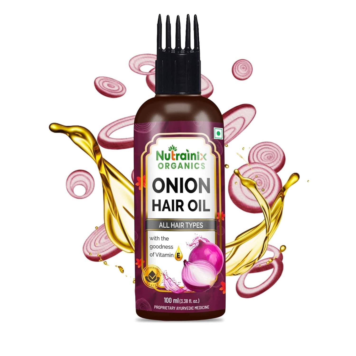     			Nutrainix Organics Damage & Repair Onion Oil 100 ml ( Pack of 1 )