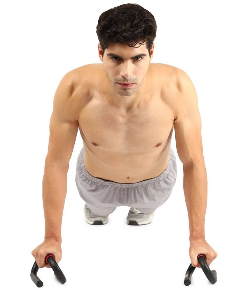     			PROGIENCE - S-Shaped Push-Up Bars Highly Stable With Tough Iron Tube Double Foam Grip Lightweight & Portable No Wrist Strain For Gym Fitness Workout (1 Pair)