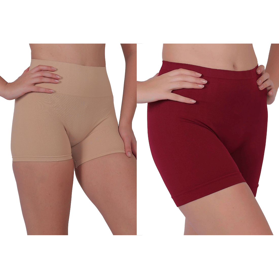 Pia Trends Pack of 2 Cotton Blend Women's Shaping Bottoms ( Beige,Maroon ) Pia Trends Pack of 2 Cotton Blend Women's Shaping Bottoms ( Beige,Maroon )