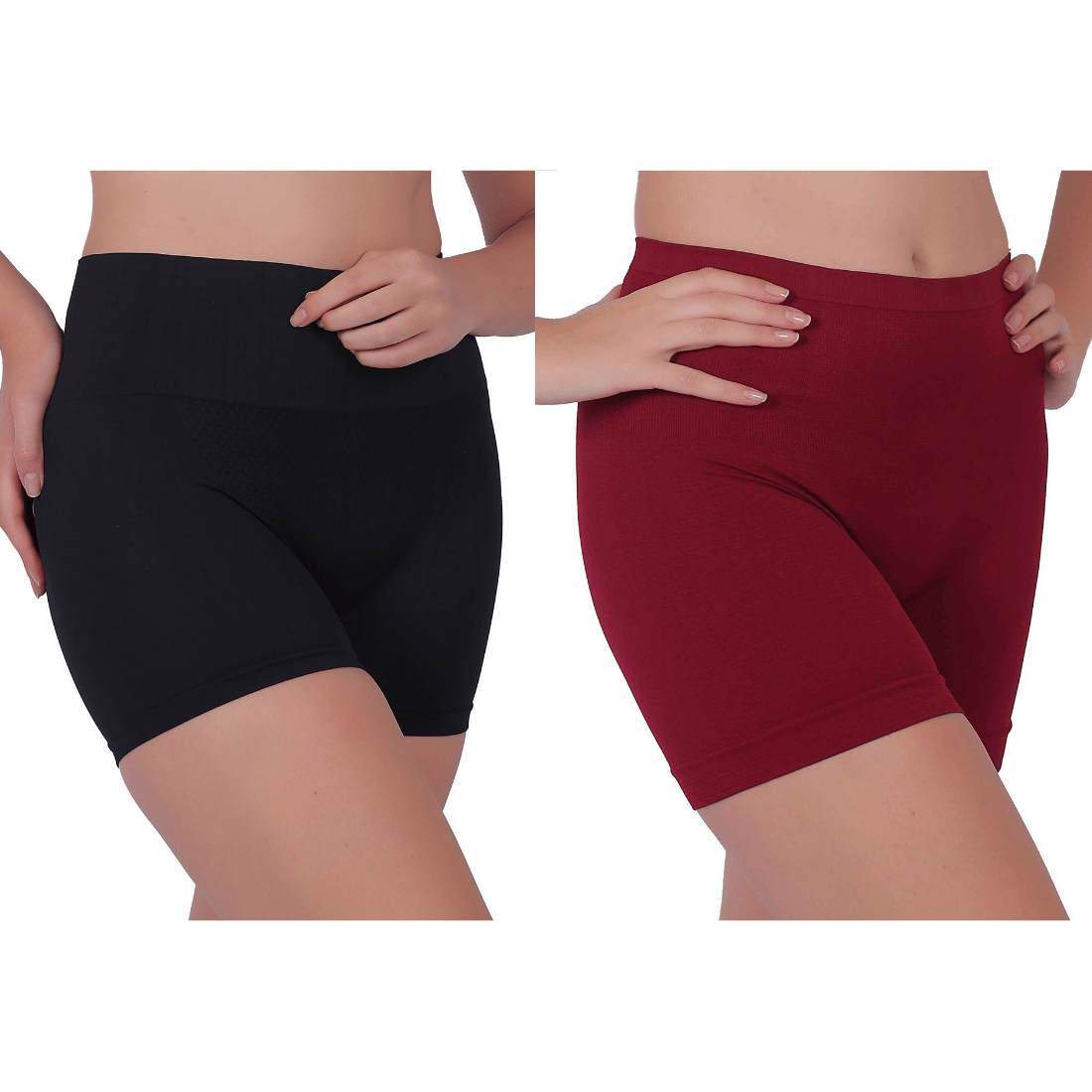 Pia Trends Pack of 2 Cotton Blend Women's Tummy Tucker ( Black,Maroon ) Pia Trends Pack of 2 Cotton Blend Women's Tummy Tucker ( Black,Maroon )