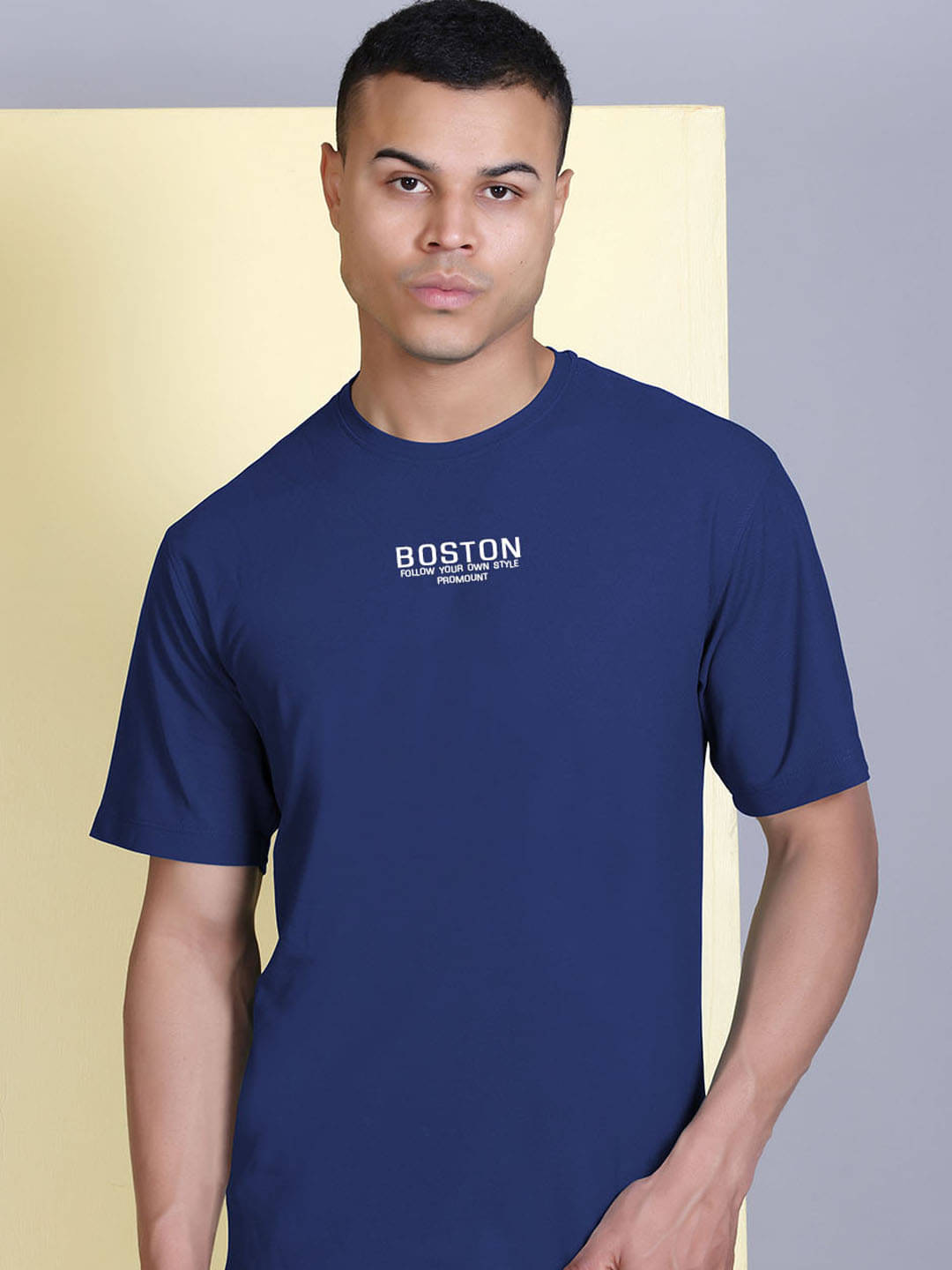 Promount Men Polyester Regular Fit Printed T-Shirt ( Blue ) Promount Men Polyester Regular Fit Printed T-Shirt ( Blue )