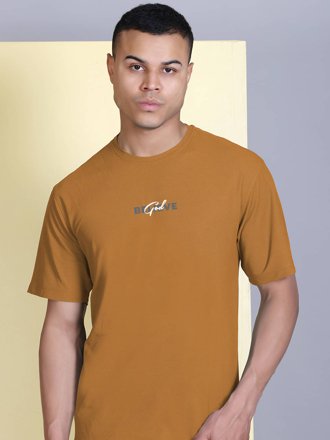 Promount Men Polyester Regular Fit Printed T-Shirt ( Brown ) Promount Men Polyester Regular Fit Printed T-Shirt ( Brown )