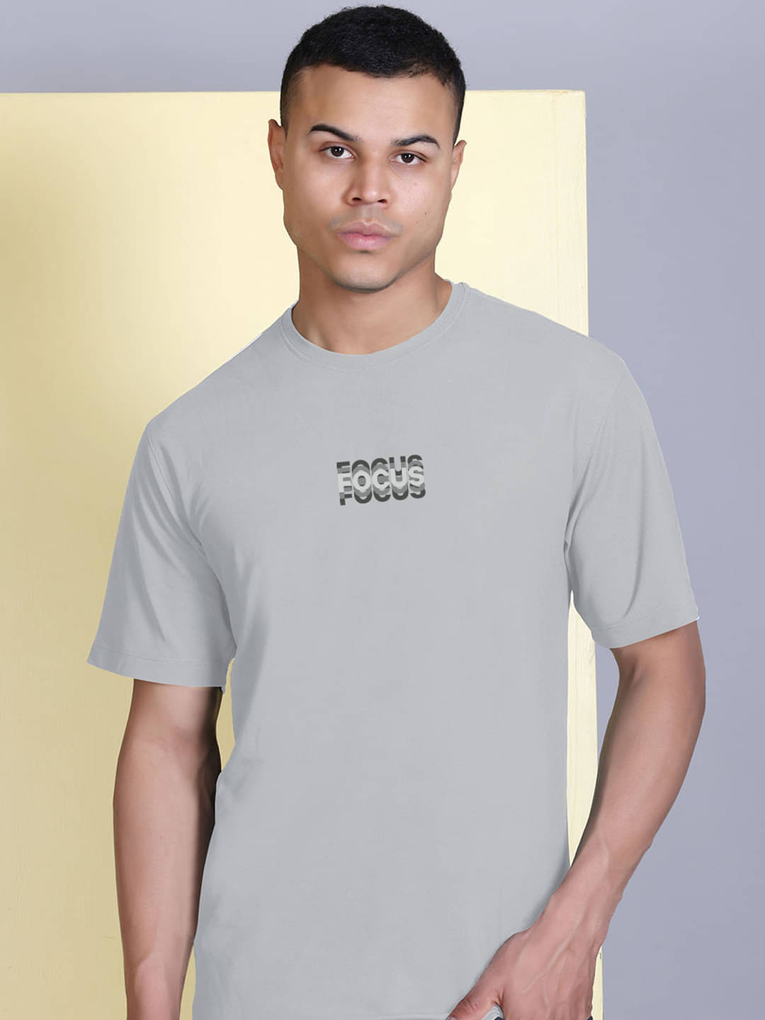     			Promount Men Polyester Regular Fit Printed T-Shirt ( Grey )