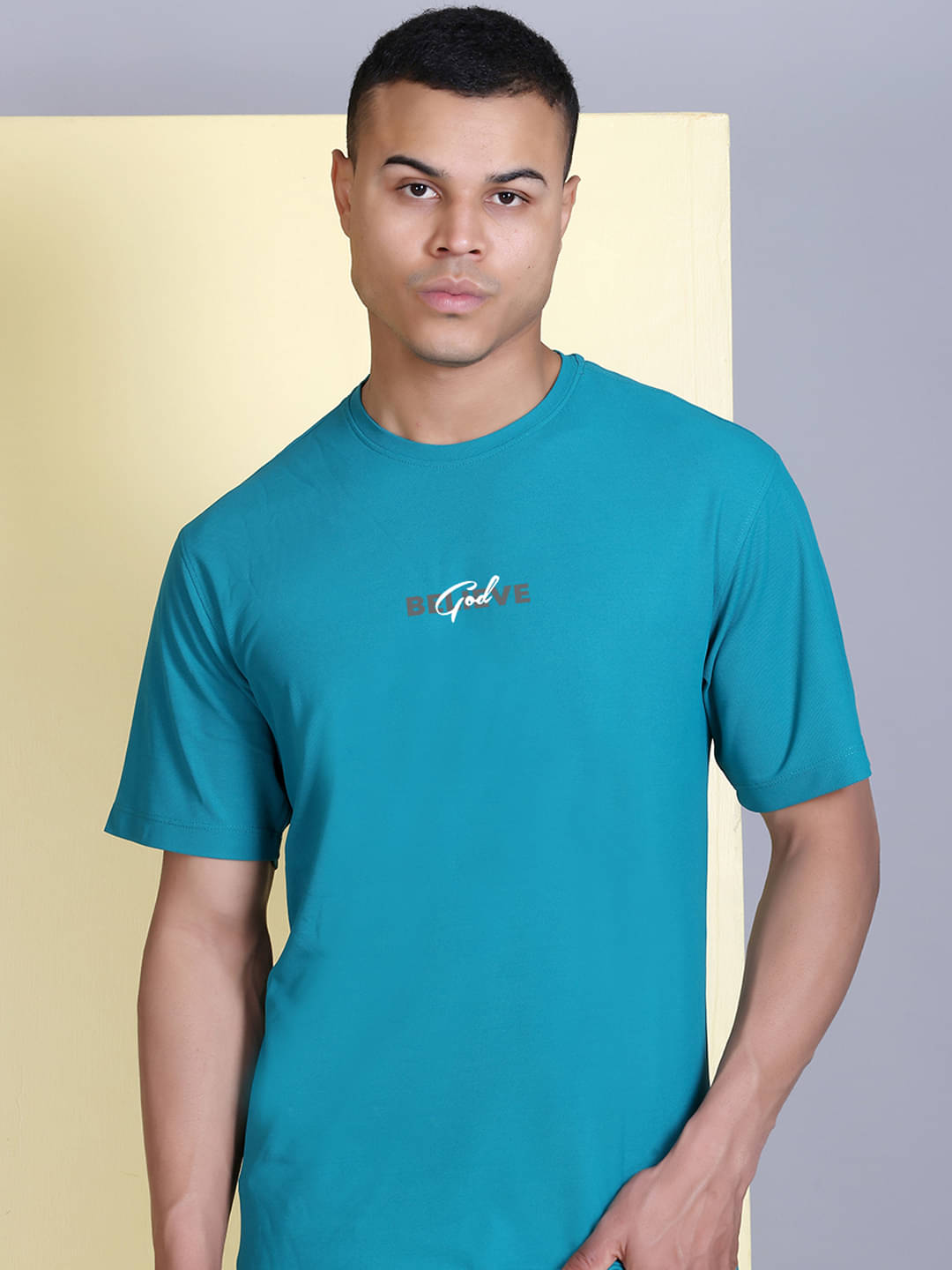 Promount Men Polyester Regular Fit Printed T-Shirt ( Teal ) Promount Men Polyester Regular Fit Printed T-Shirt ( Teal )