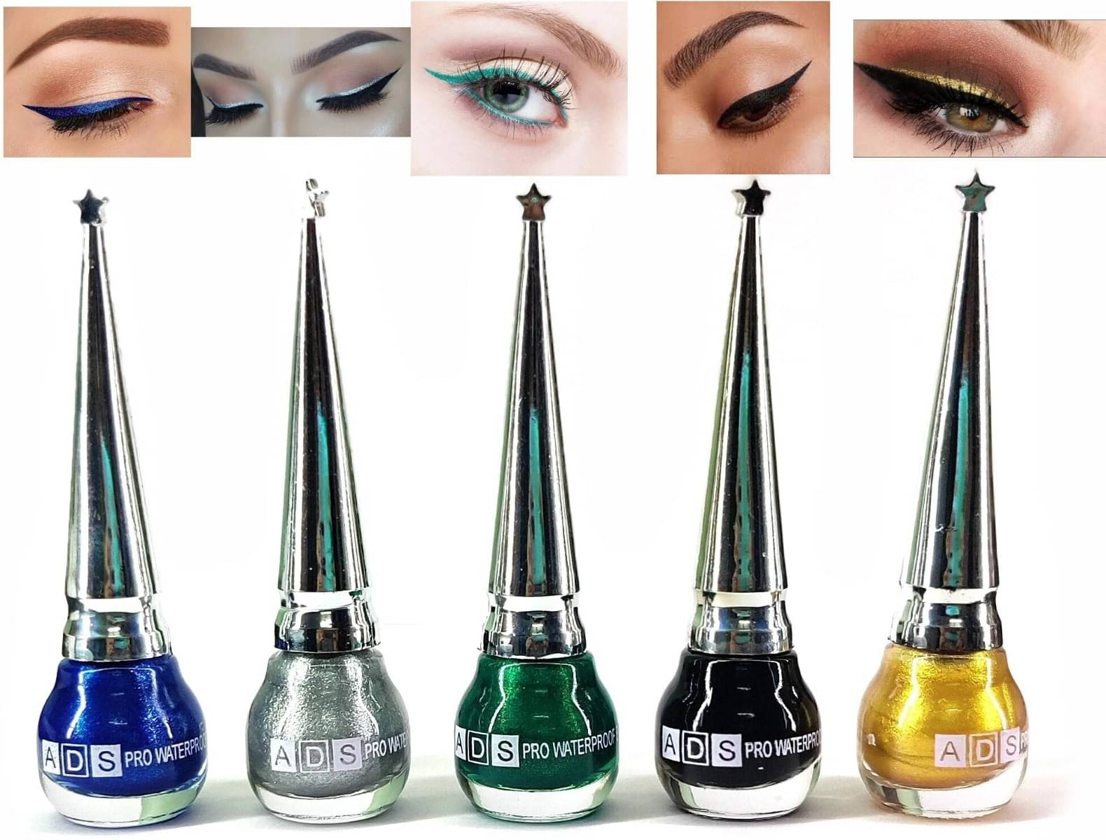     			RAYNE Multi Shimmer Eye Liner Liquid ( Pack of 5 )