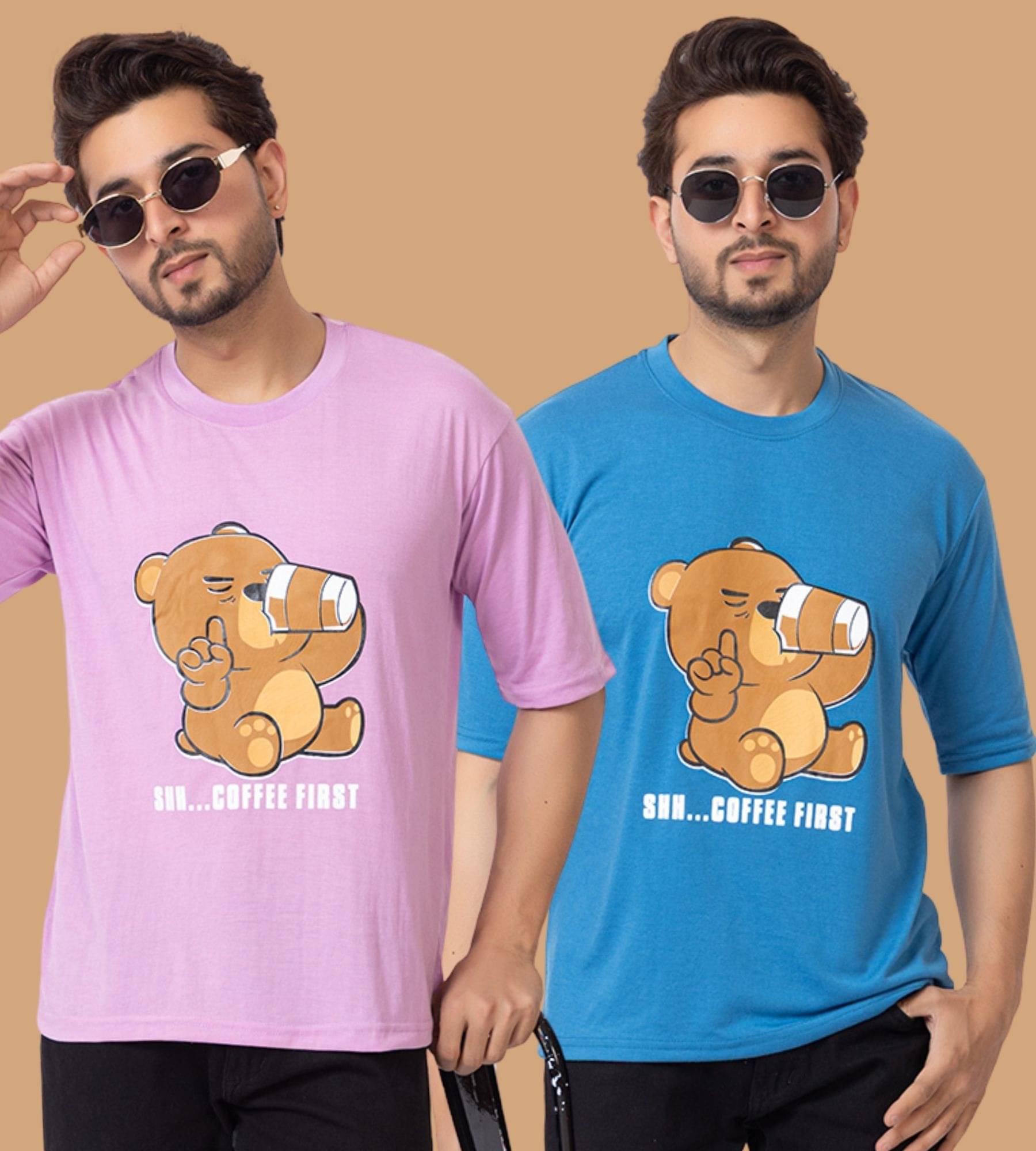 SHREYNKA Men Cotton Blend Oversized Fit Solid T-Shirt ( Multicolor10 ) SHREYNKA Men Cotton Blend Oversized Fit Solid T-Shirt ( Multicolor10 )