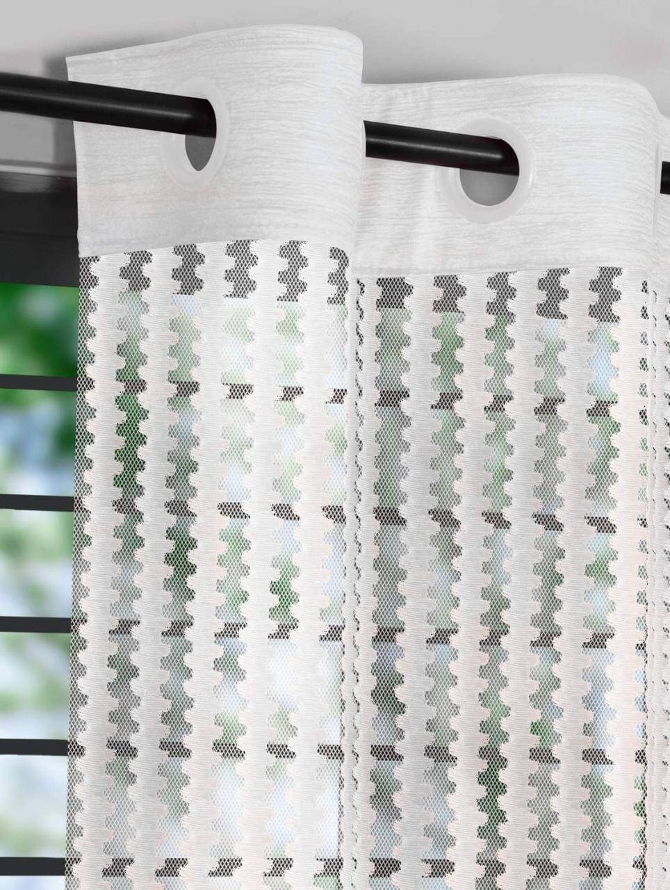     			Sai Arpan Solid Transparent Eyelet Curtain 7 ft ( Pack of 1 ) - Multicolor
