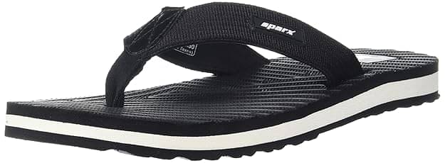     			Sparx Black Men's Thong Flip Flop