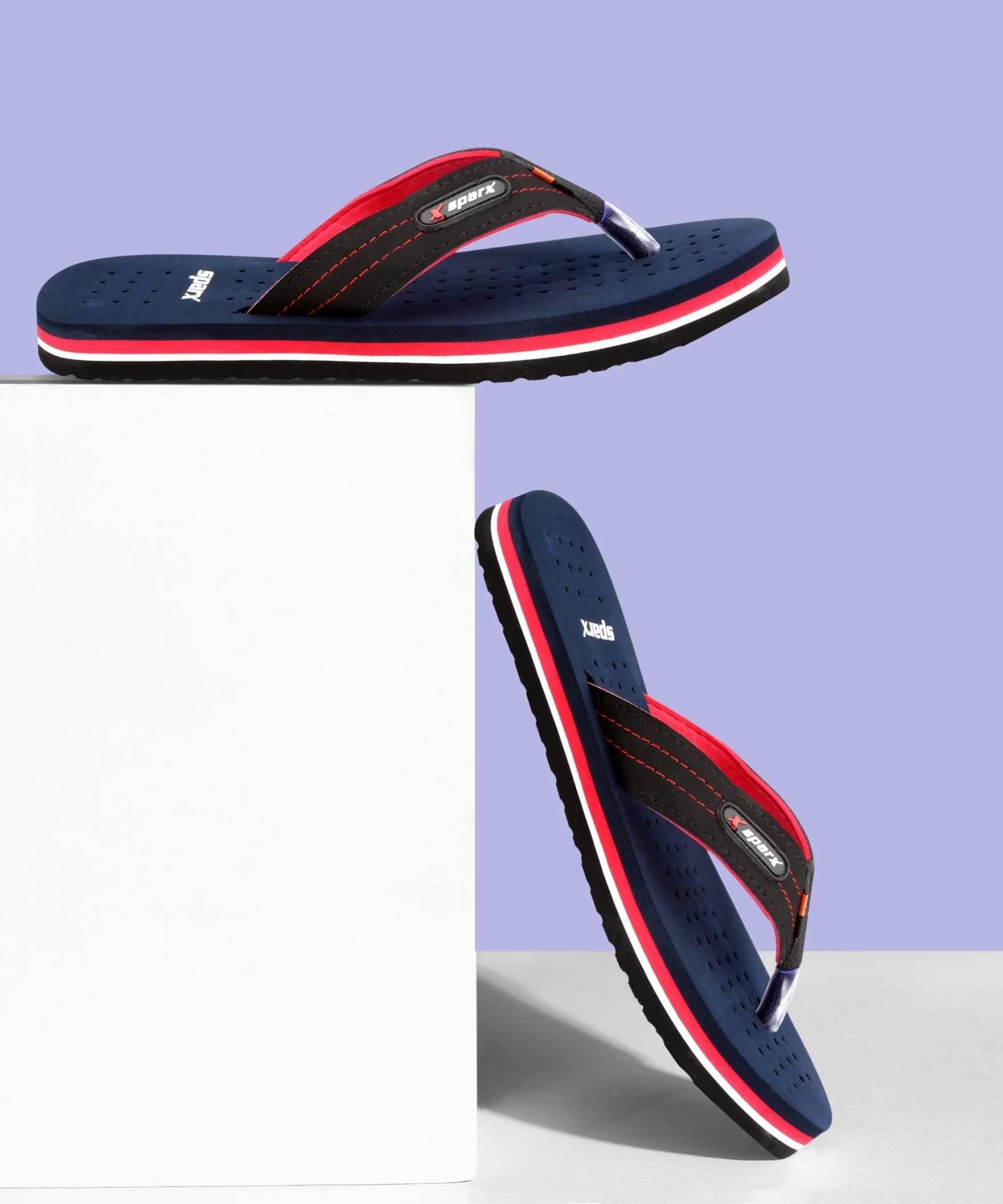     			Sparx Blue Men's Thong Flip Flop