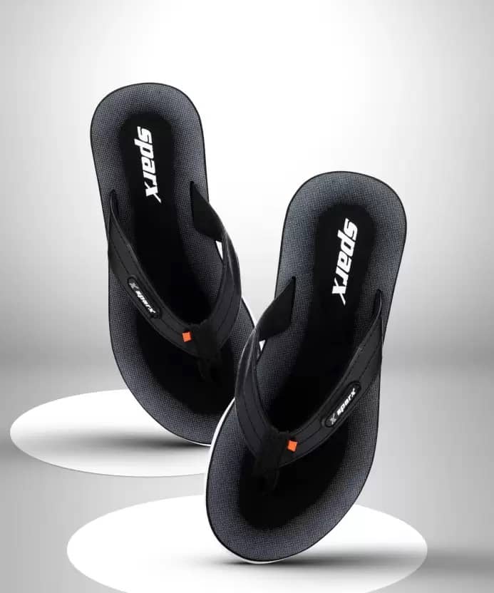 Sparx Black Men's Thong Flip Flop