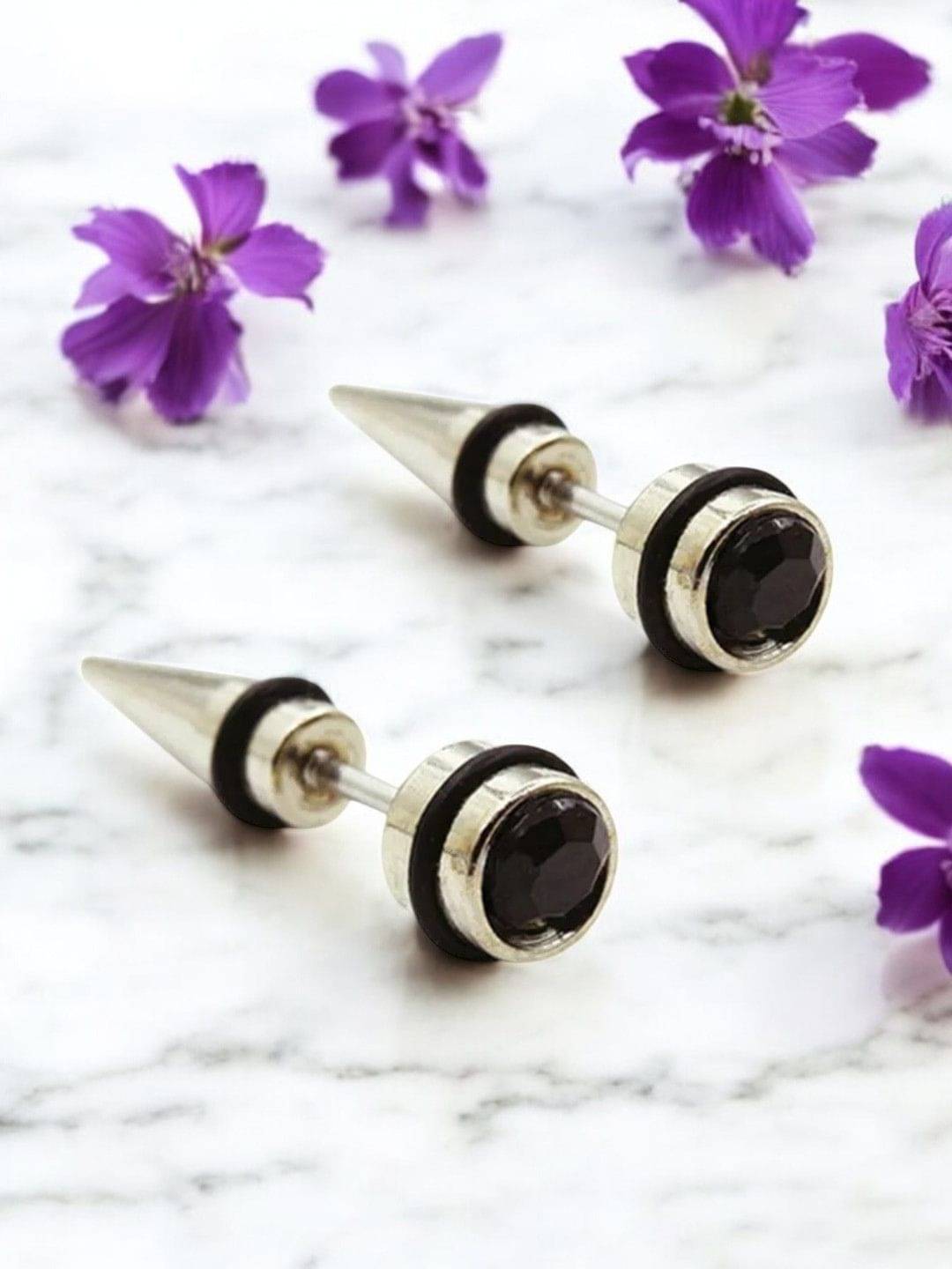 Style Wind Black Bullet Stainless Steel Stud Earring Style Wind Black Bullet Stainless Steel Stud Earring