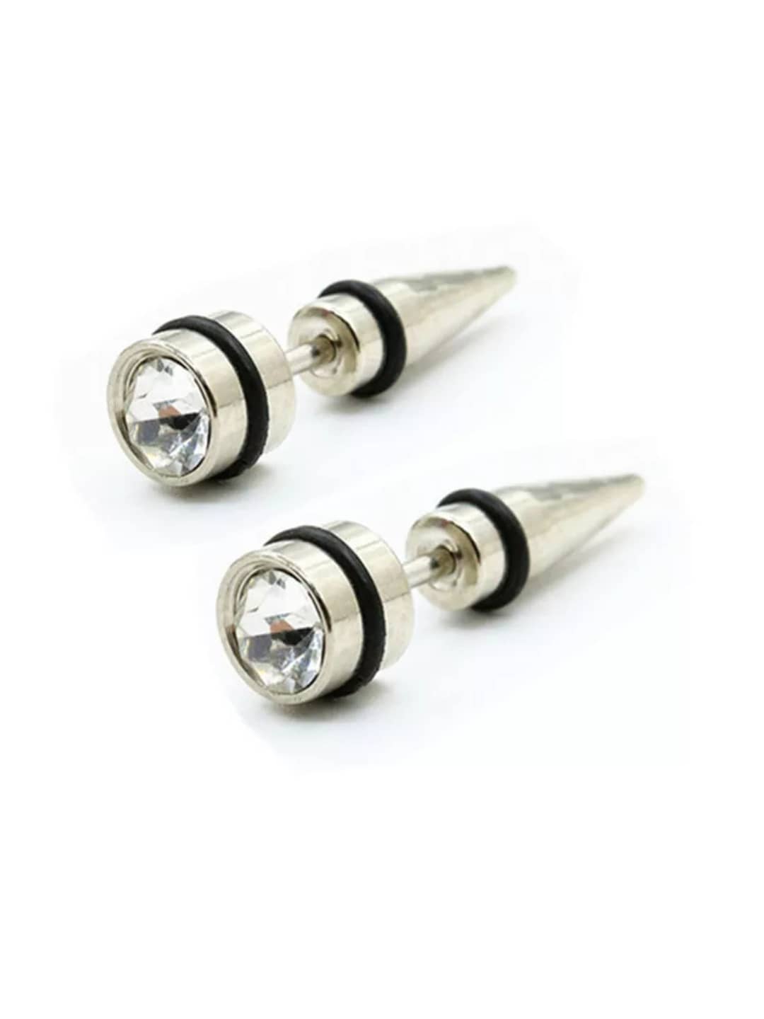 Style Wind Silver Bullet Stainless Steel Stud Earring - Earrings | Buy online on ZillyBuy