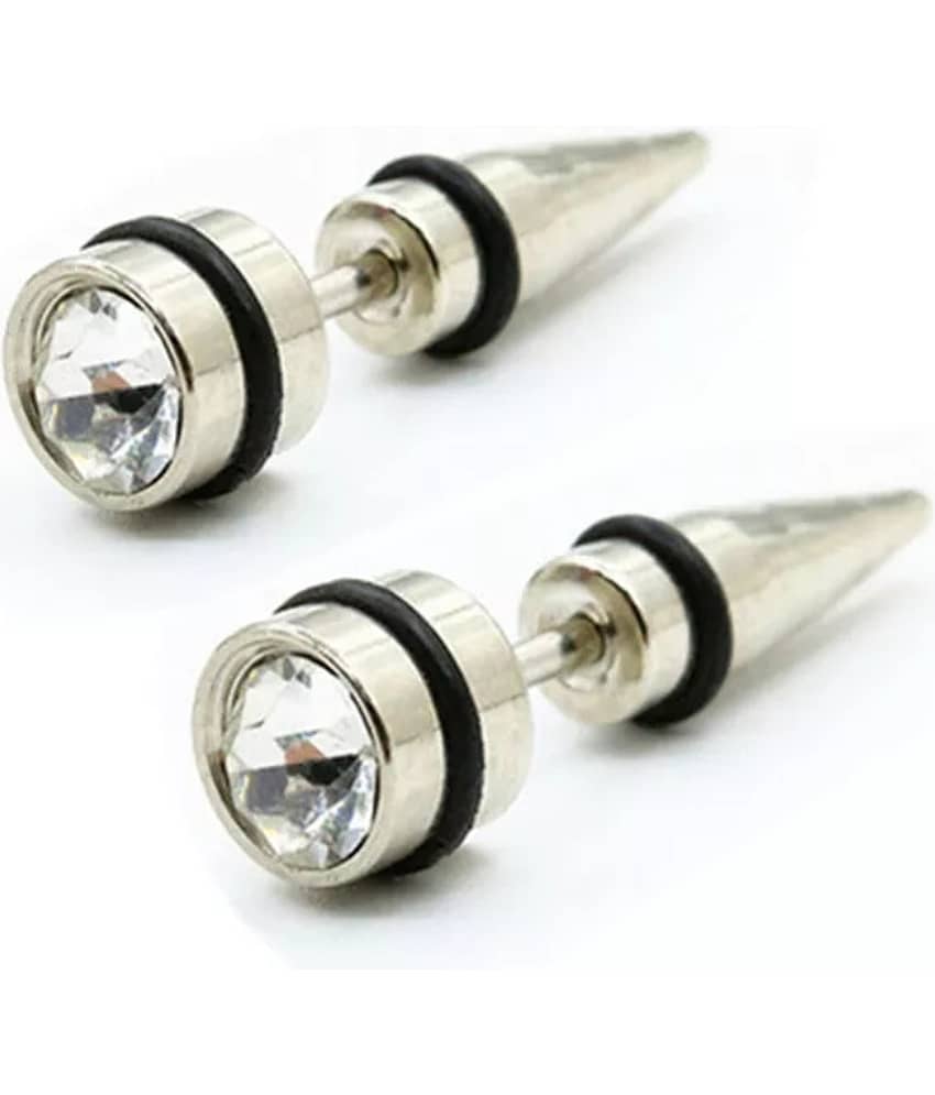 Style Wind Silver Bullet Stainless Steel Stud Earring - Earrings | Buy online on ZillyBuy