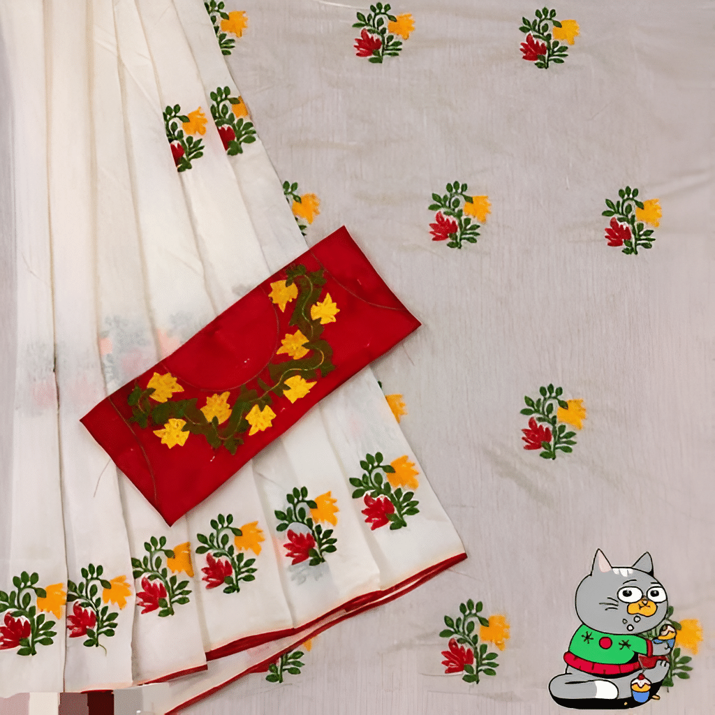 V FANCY Chanderi Solid Saree With Stitched Blouse ( Cream ) V FANCY Chanderi Solid Saree With Stitched Blouse ( Cream )