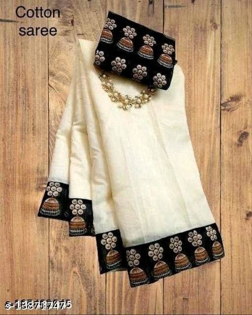 V FANCY Chanderi Solid Saree With Stitched Blouse ( Cream ) V FANCY Chanderi Solid Saree With Stitched Blouse ( Cream )