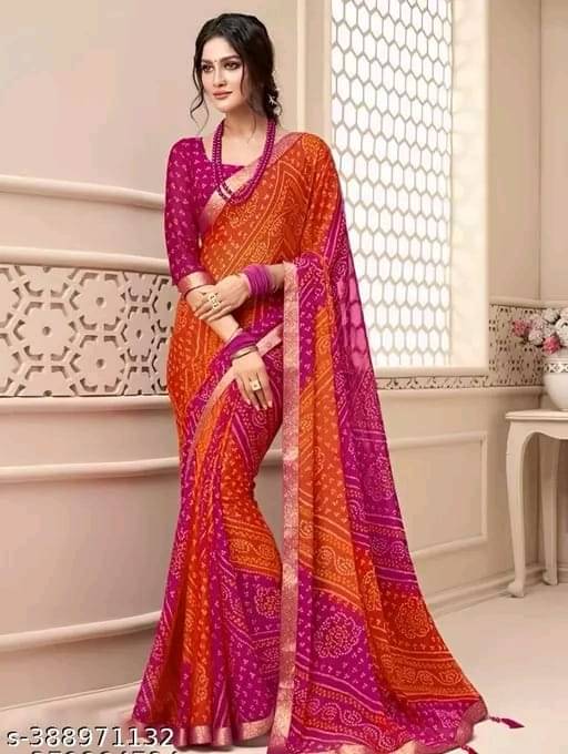 V FANCY Chiffon Solid Saree With Stitched Blouse ( Multicolor ) V FANCY Chiffon Solid Saree With Stitched Blouse ( Multicolor )