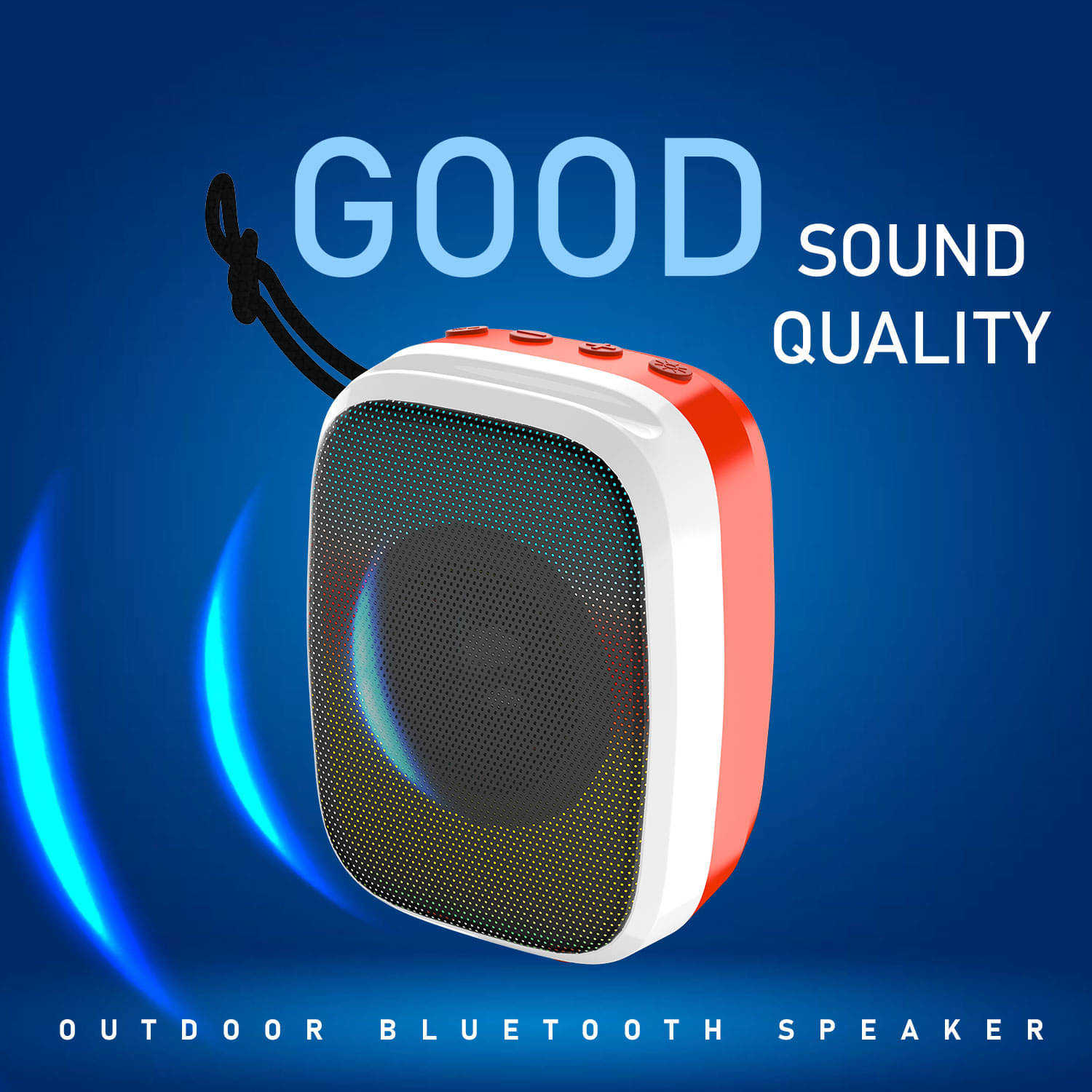     			V WORTEX DON 10 W Bluetooth Speaker Bluetooth v5.0 with SD card Slot,USB,Aux Playback Time 4 hrs Red