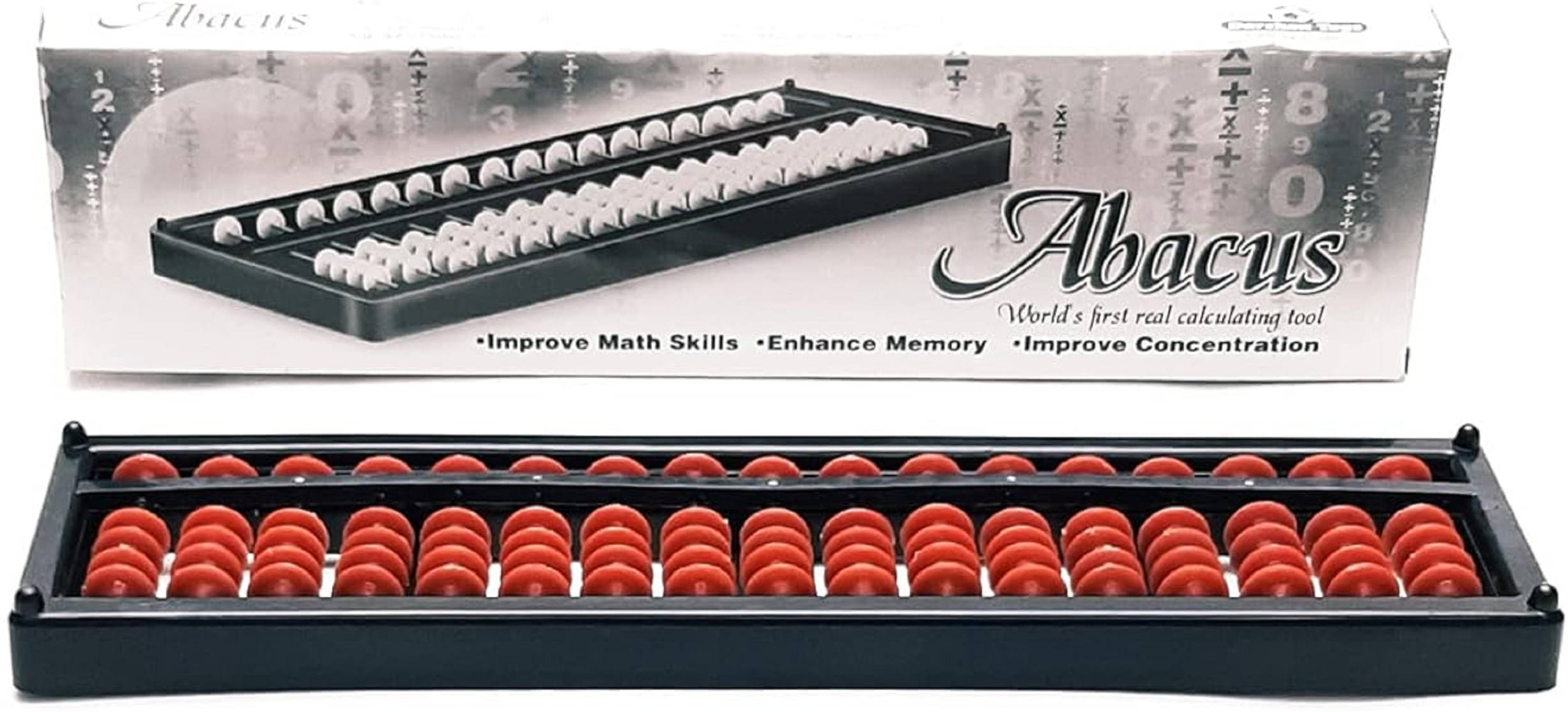 YUIOP - Abacus - Wooden Bead Counting Frame With 17 Rods - Professional Soroban Abacus YUIOP - Abacus - Wooden Bead Counting Frame With 17 Rods - Professional Soroban Abacus