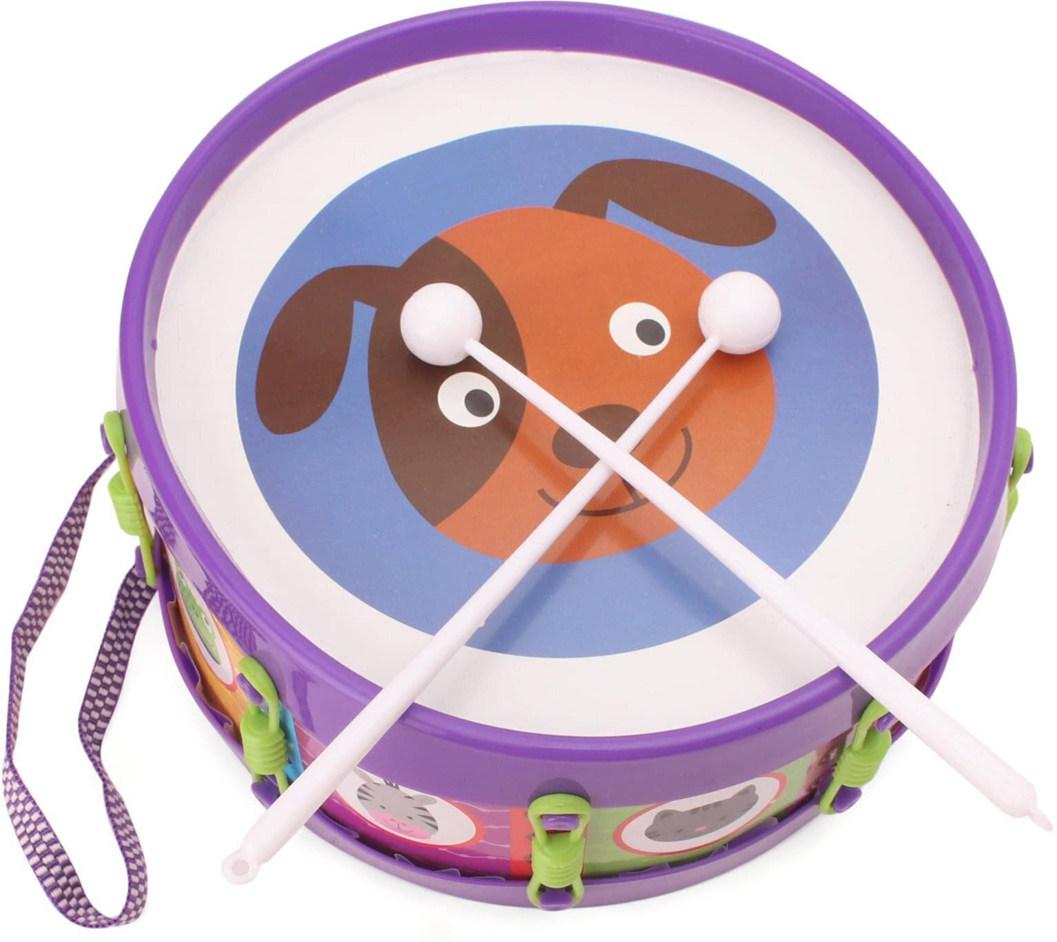     			YUIOP - Jumbo Drum - Musical Drum With 2 Sticks - Animal Print - Play & Learn Music