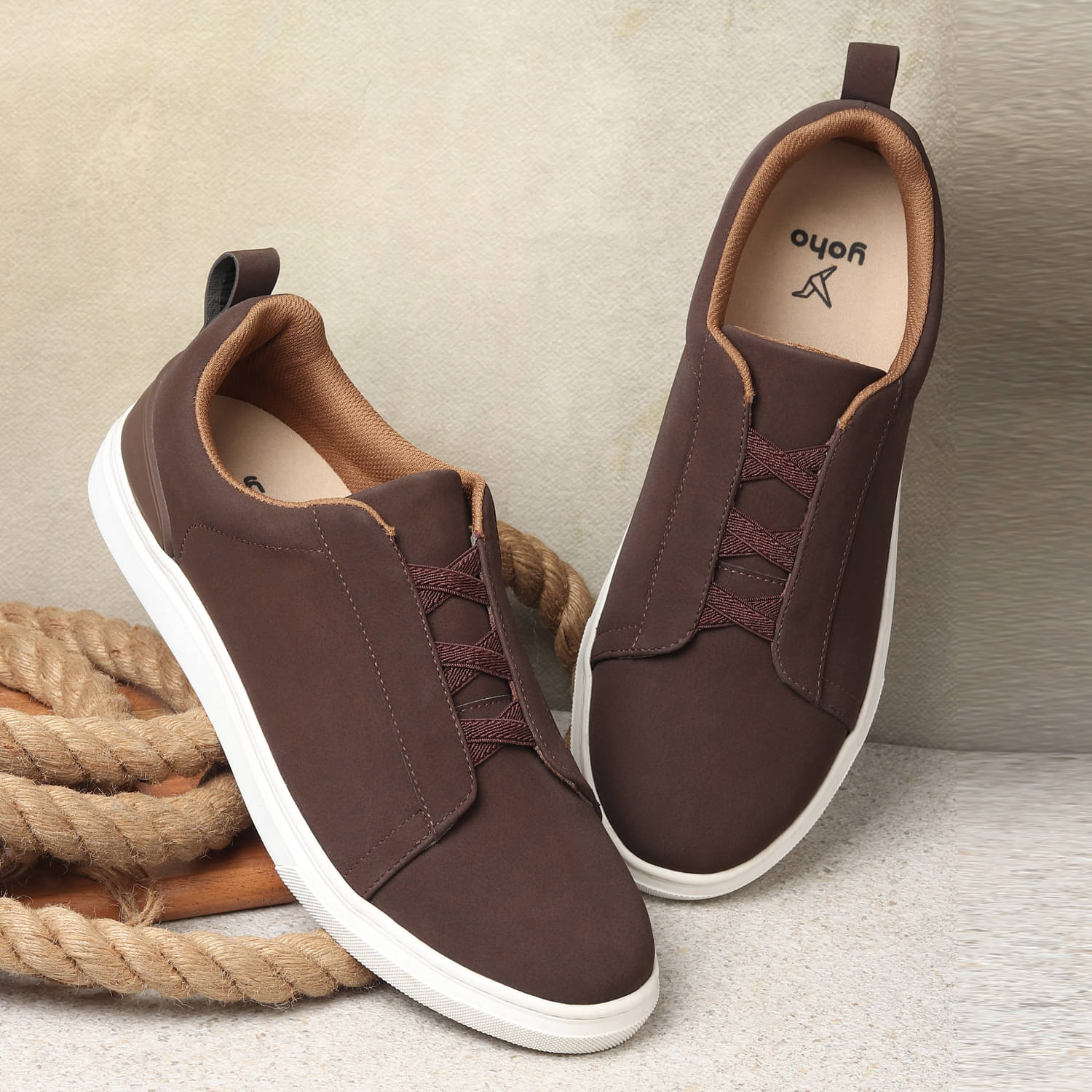     			Yoho Ejogs Brown Men's Sneakers