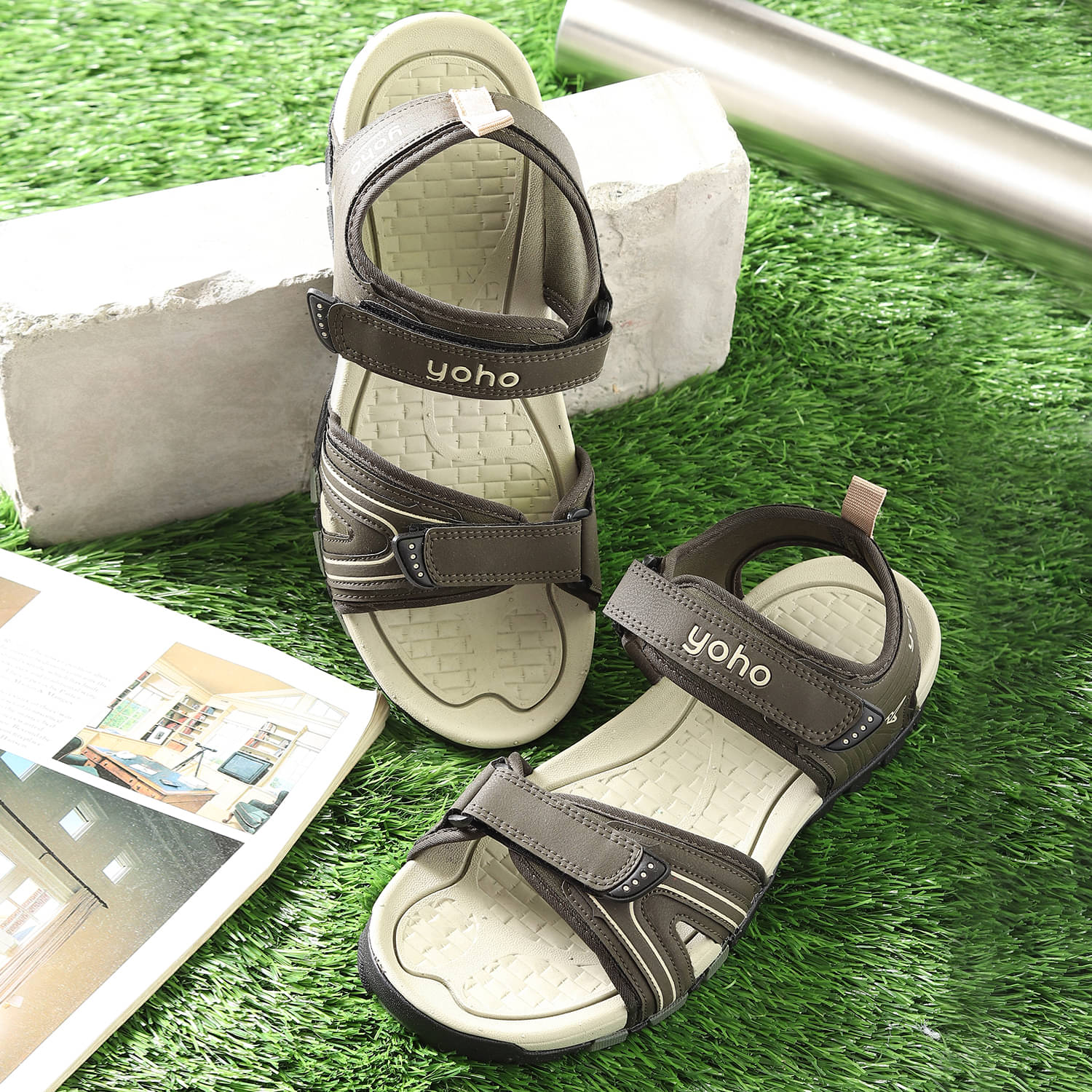     			Yoho - Olive Men's Sandals