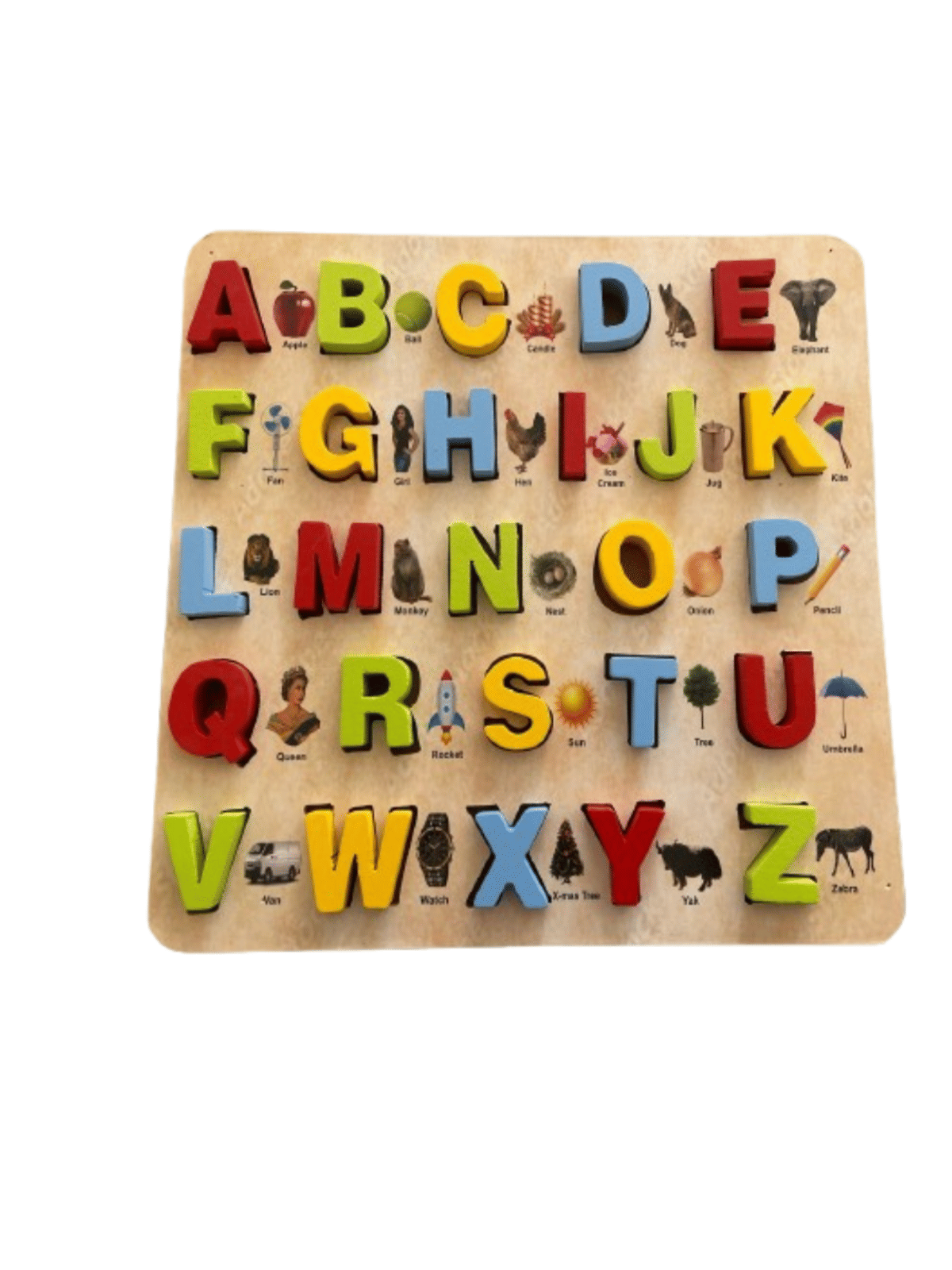     			Zuvoy Capital Alphabet Puzzle for Kids (Ages 3+) – Chunky 3D Letters, Capital ABC Learning Board for Toddlers | Montessori Educational Toy for Fine Motor Skills & Early Learning | Wooden Alphabet Puzzle, ABCD Puzzle Set, Learning Educational Board