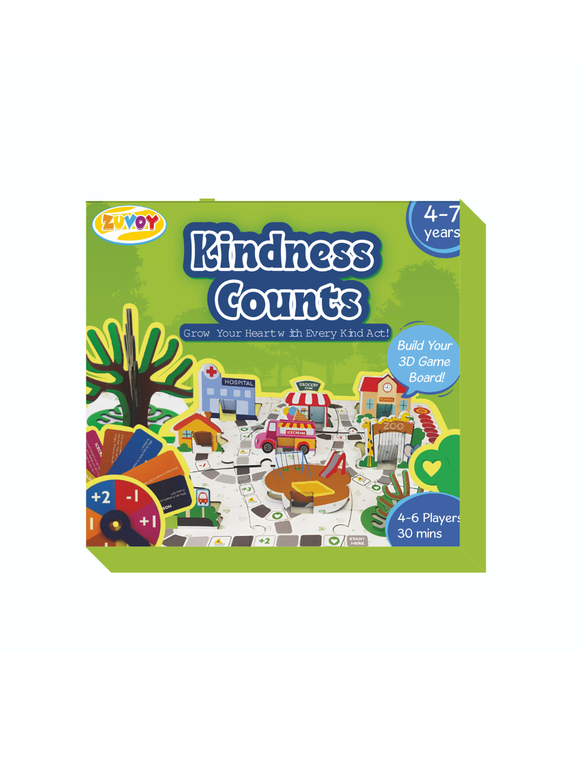     			Zuvoy Kindness Count Board Game for Kids | Educational Game with Jigsaw Puzzle, Kindness Tree & Life Lessons | Develop Teamwork & Problem-Solving Skills | Board Game, Kindness Board Game, Jigsaw Puzzle, 3D Jigsaw Puzzle, Teamwork Game