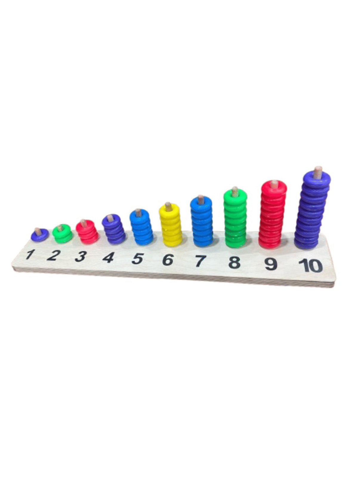     			Zuvoy Stack & Learn | Wooden Counting & Sorting Toy for Kids (Toddlers & Preschoolers)