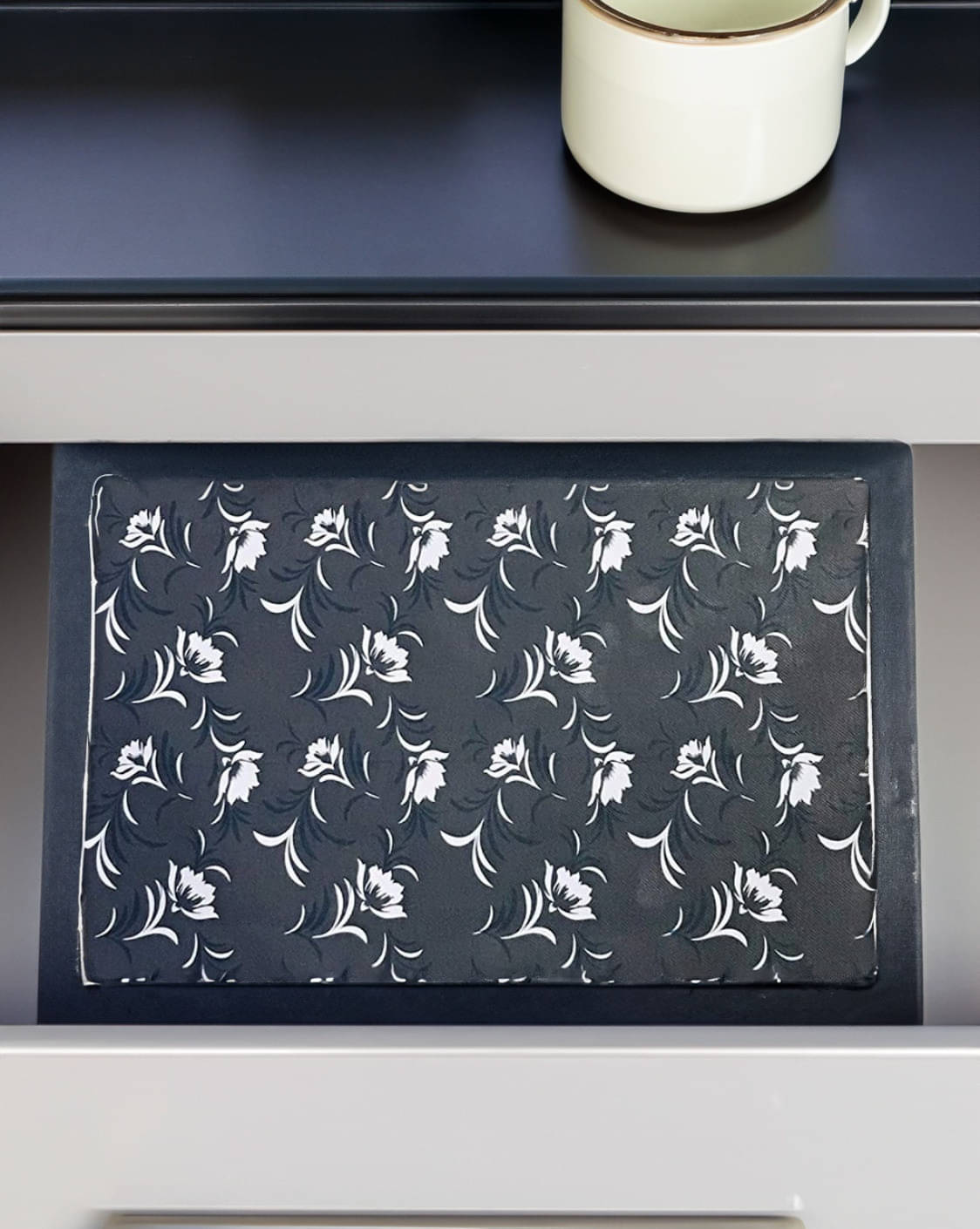     			mopak decor Polyester Solid Fridge Mat & Cover ( 500 45 ) Pack of 1 - Black